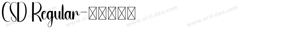 CSD Regular字体转换